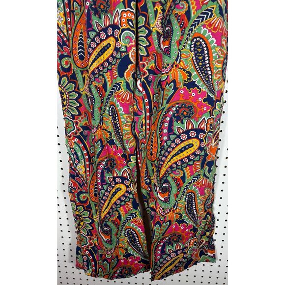 Vera Bradley Bright Colorful Paisley Floral Drawstring Elastic Waist Lounge Pant - Picture 3 of 9